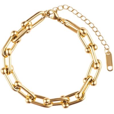 Marc Malone Brățară de designer din oțel placată cu aur MCB250175G Marc Malone Brățară de designer din oțel placată cu aur MCB250175G