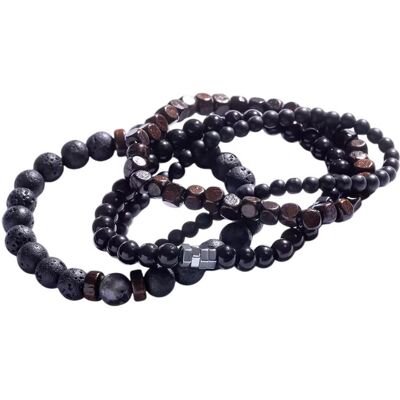 Marc Malone Set de brățări din mărgele cu pietre minerale MCGB5091 Marc Malone Set de brățări din mărgele cu pietre minerale MCGB5091