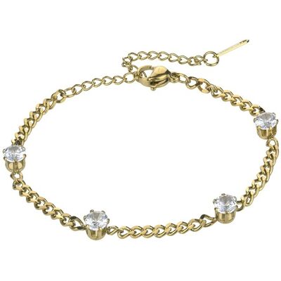 Marc Malone Brățară placată cu aur, cu zirconii transparente Amelia MCB24032G Marc Malone Brățară placată cu aur, cu zirconii transparente Amelia MCB24032G