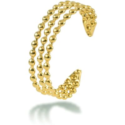 Marc Malone Brățară solidă triplă din oțel Monela MCB260768G Marc Malone Brățară solidă triplă din oțel Monela MCB260768G
