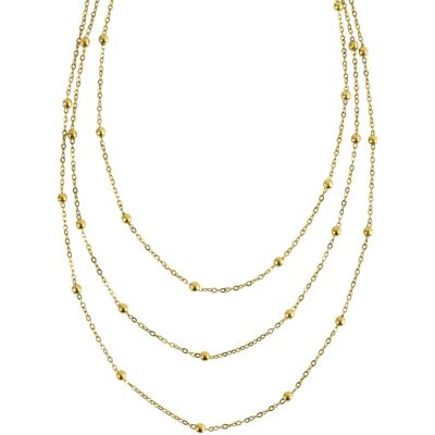 Marc Malone Colier triplu placat cu aur Giselle MCN260625G Marc Malone Colier triplu placat cu aur Giselle MCN260625G
