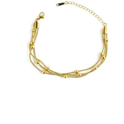 Marc Malone Brățară cu lănțișor triplu Velmora Gold MCB260833G Marc Malone Brățară cu lănțișor triplu Velmora Gold MCB260833G