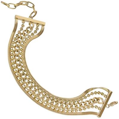 Marc Malone Brățară stratificată, placată cu aur pentru femei Colette MCB24005G Marc Malone Brățară stratificată, placată cu aur pentru femei Colette MCB24005G