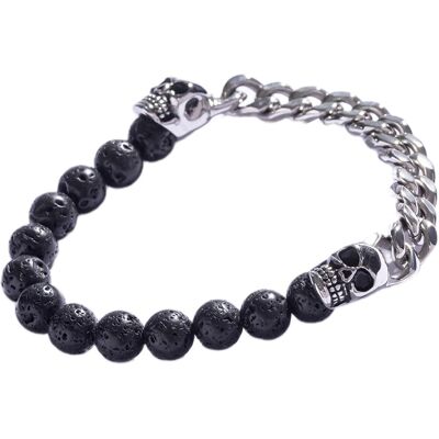 Marc Malone Brățară distinctivă pentru bărbați cu piatră de lavă MCGB5042S Marc Malone Brățară distinctivă pentru bărbați cu piatră de lavă MCGB5042S