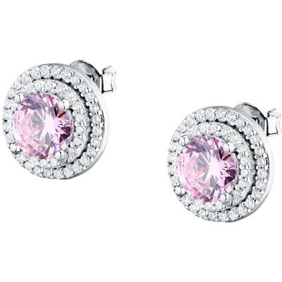 Morellato Cercei sclipitori din argint cu zirconiu cubic roz Tesori SAIW273 Morellato Cercei sclipitori din argint cu zirconiu cubic roz Tesori SAIW273