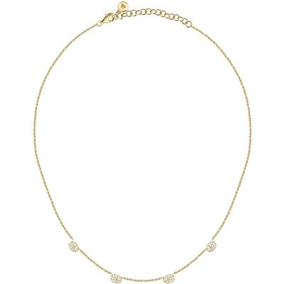 Morellato Colier strălucitor placat cu aur cu pietre de zircon cubic Pave` SAZB02 Morellato Colier strălucitor placat cu aur cu pietre de zircon cubic Pave` SAZB02