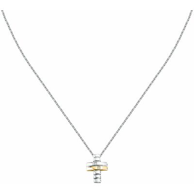 Morellato Colier din argint reciclat cu diamante Cross Diamonds SAYE02 Morellato Colier din argint reciclat cu diamante Cross Diamonds SAYE02