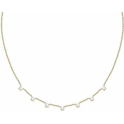 Morellato Colier placat cu aur pentru femei cu zircon cubic Tesori SAIW309 Morellato Colier placat cu aur pentru femei cu zircon cubic Tesori SAIW309