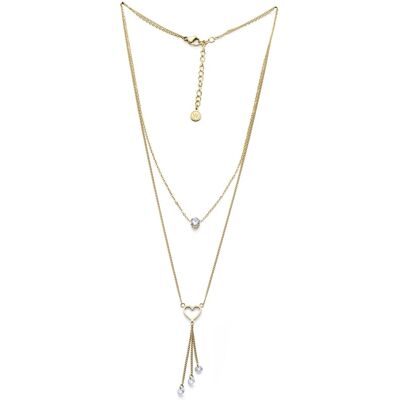 Oliver Weber Colier Romantic placat cu aur cu inimă Kindness Freedom 12417G Oliver Weber Colier Romantic placat cu aur cu inimă Kindness Freedom 12417G