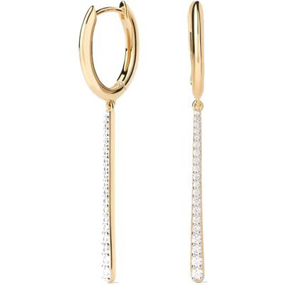 PDPAOLA Cercei delicați ovali placați cu aur Olga Hoops Essentials AR01-C88-U PDPAOLA Cercei delicați ovali placați cu aur Olga Hoops Essentials AR01-C88-U