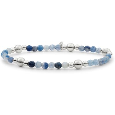 Sparkling Jewels Brățară cu mărgele cu aventurin albastru BLK01S-G37 Sparkling Jewels Brățară cu mărgele cu aventurin albastru BLK01S-G37
