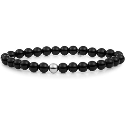 Sparkling Jewels Brățară de mărgele cu onix SB-GEM07-ADD-6MM Sparkling Jewels Brățară de mărgele cu onix SB-GEM07-ADD-6MM