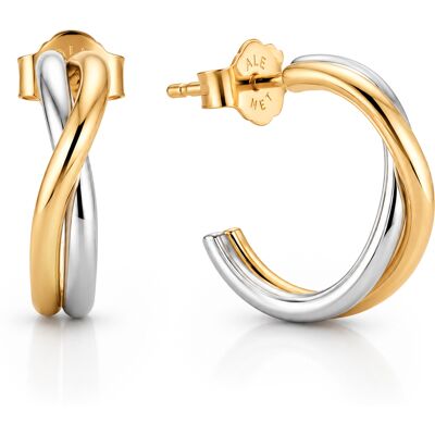 Pandora Cercei semicirculari bicolori Essence Shine 263880C00 Pandora Cercei semicirculari bicolori Essence Shine 263880C00