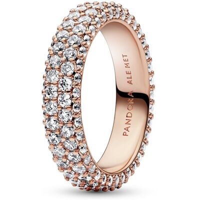 Pandora Inel elegant placat cu aur cu zircon Timeless Rose 182629C01 58 mm Pandora Inel elegant placat cu aur cu zircon Timeless Rose 182629C01 58 mm
