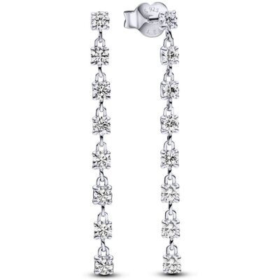 Pandora Cercei de lux din argint cu zirconii Timeless 293159C01 Pandora Cercei de lux din argint cu zirconii Timeless 293159C01
