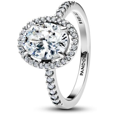 Pandora Inel de lux cu halo oval strălucitor Timeless 193777C01 50 mm Pandora Inel de lux cu halo oval strălucitor Timeless 193777C01 50 mm