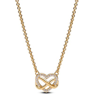 Pandora Colier delicat placat cu aur și zirconii cubice Shine 362666C01-50 Pandora Colier delicat placat cu aur și zirconii cubice Shine 362666C01-50