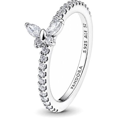 Pandora Inel delicat din argint Fluture transparent Timeless 194269C03 58 mm Pandora Inel delicat din argint Fluture transparent Timeless 194269C03 58 mm