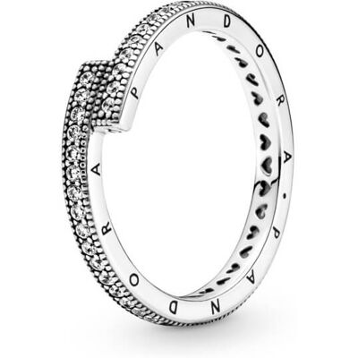 Pandora Inel delicat din argint Logo și inimioare 199491C01 52 mm Pandora Inel delicat din argint Logo și inimioare 199491C01 52 mm