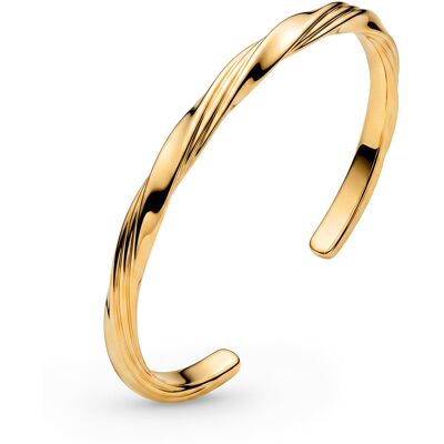 Pandora Brățară solidă deschisă placată cu aur Shine Essence 563869C00 16 cm Pandora Brățară solidă deschisă placată cu aur Shine Essence 563869C00 16 cm