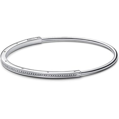 Pandora Brățară solidă din argint cu zirconii Signature 592313C01 16 cm Pandora Brățară solidă din argint cu zirconii Signature 592313C01 16 cm