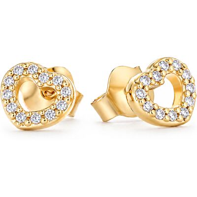 Pandora Cercei tip știft placați cu aur Inimioare cu zirconii Shine Timeless 260528C01 Pandora Cercei tip știft placați cu aur Inimioare cu zirconii Shine Timeless 260528C01