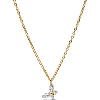 Pandora Colier delicat placat cu aur cu fluture Timeless 364267C01-45 Pandora Colier delicat placat cu aur cu fluture Timeless 364267C01-45