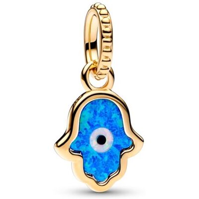 Pandora Pandantiv placat cu aur mâna albastră a lui Fatima Shine 762699C01 Pandora Pandantiv placat cu aur mâna albastră a lui Fatima Shine 762699C01