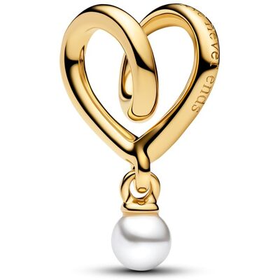 Pandora Pandantiv placat cu aur Inimă cu perlă Shine Moments 764138C01 Pandora Pandantiv placat cu aur Inimă cu perlă Shine Moments 764138C01