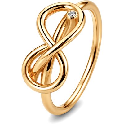 Pandora Inel placat cu aur Nodul infinitului cu zircon cubic Shine Moments 163759C01 54 mm Pandora Inel placat cu aur Nodul infinitului cu zircon cubic Shine Moments 163759C01 54 mm