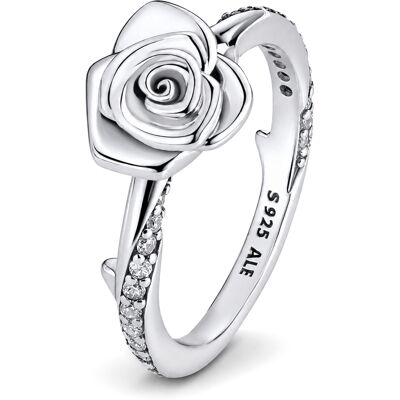 Pandora Inel fermecător de argint Trandafir înflorit 193215C01 52 mm Pandora Inel fermecător de argint Trandafir înflorit 193215C01 52 mm