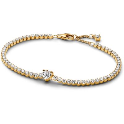 Pandora Brățară romantică placată cu aur Shine Timeless 560041C01 18 cm Pandora Brățară romantică placată cu aur Shine Timeless 560041C01 18 cm