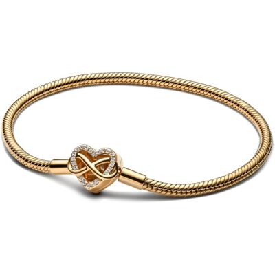 Pandora Brățară romantică placată cu aur Inimă Shine Moments 563758C01 19 cm Pandora Brățară romantică placată cu aur Inimă Shine Moments 563758C01 19 cm