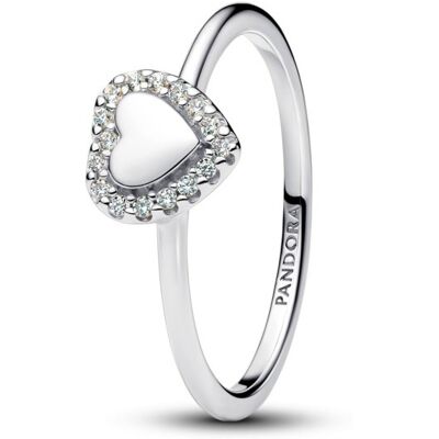 Pandora Inel romantic din argint Inimă cu aureolă Timeless 193801C01 48 mm Pandora Inel romantic din argint Inimă cu aureolă Timeless 193801C01 48 mm