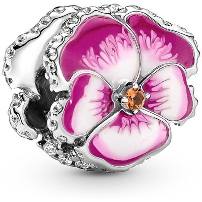 Pandora Mărgea decentă din argint Violetă roz Moments 790777C01 Pandora Mărgea decentă din argint Violetă roz Moments 790777C01
