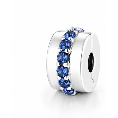 Pandora Clip din argint cu cristale albastre Moments 791972C01 Pandora Clip din argint cu cristale albastre Moments 791972C01