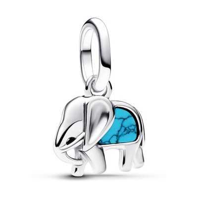 Pandora Mini pandantiv din argint Elefant turcoaz Me 793858C01 Pandora Mini pandantiv din argint Elefant turcoaz Me 793858C01