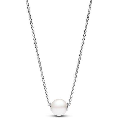 Pandora Colier din argint cu perlă de apă dulce Timeless 393167C01-45 Pandora Colier din argint cu perlă de apă dulce Timeless 393167C01-45