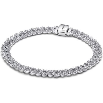 Pandora Brățară din argint cu legături cubaneze Timeless 593008C01 20 cm Pandora Brățară din argint cu legături cubaneze Timeless 593008C01 20 cm