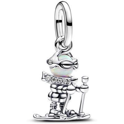 Pandora Pandantiv din argint Schior cu opal sintetic 793514C01 Pandora Pandantiv din argint Schior cu opal sintetic 793514C01