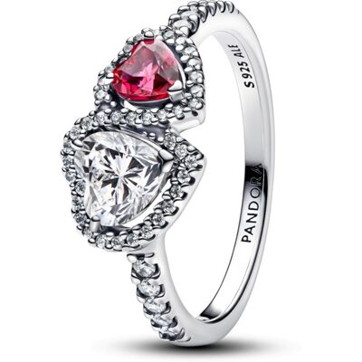 Pandora Inel din argint – Inimi strălucitoare cu halo Timeless 193662C01 56 mm Pandora Inel din argint – Inimi strălucitoare cu halo Timeless 193662C01 56 mm