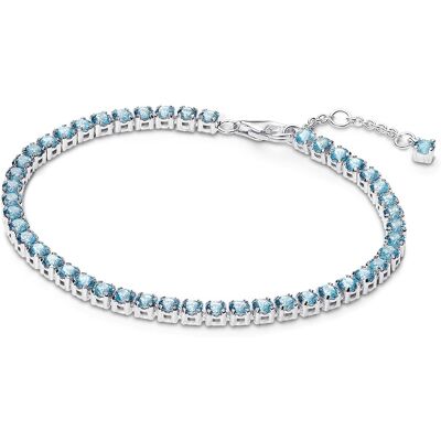 Pandora Brățară de tenis din argint cu zircon albastru deschis Timeless 591469C03 20 cm Pandora Brățară de tenis din argint cu zircon albastru deschis Timeless 591469C03 20 cm