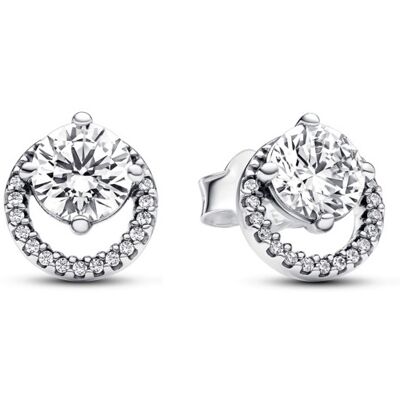 Pandora Cercei strălucitori din argint cu zirconiu cubic Timeless 291248C01 Pandora Cercei strălucitori din argint cu zirconiu cubic Timeless 291248C01