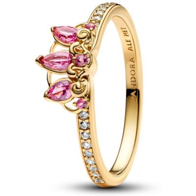 Pandora Inel placat cu aur strălucitor cu diadema prințesei Rapunzel Disney 163651C01 58 mm Pandora Inel placat cu aur strălucitor cu diadema prințesei Rapunzel Disney 163651C01 58 mm