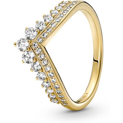 Pandora Inel placat cu aur strălucitor cu diademă Shine Timeless 167736C01 56 mm Pandora Inel placat cu aur strălucitor cu diademă Shine Timeless 167736C01 56 mm