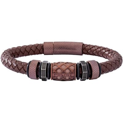 Police Brățară din piele pentru bărbați Longford Copper PJ26458BLC-02 Police Brățară din piele pentru bărbați Longford Copper PJ26458BLC-02
