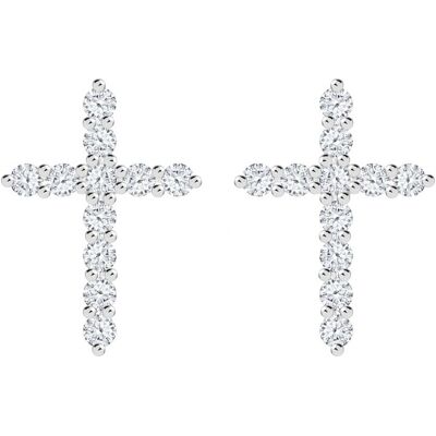 Preciosa Cercei de design din argint Tender Cross cu zirconiu cubic Preciosa 5333 00 Preciosa Cercei de design din argint Tender Cross cu zirconiu cubic Preciosa 5333 00