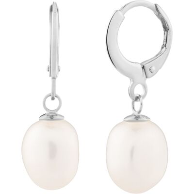 Preciosa Cercei delicați cercuri din argint cu perle de râu Pearl Heart 5357 01 Preciosa Cercei delicați cercuri din argint cu perle de râu Pearl Heart 5357 01