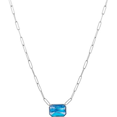 Preciosa Colier din oțel cu piatră de cristal cehă Preciosa presată manual Ocean Apă 7444 67 Preciosa Colier din oțel cu piatră de cristal cehă Preciosa presată manual Ocean Apă 7444 67