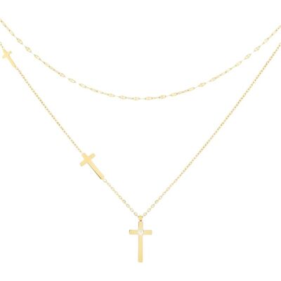 Preciosa Colier din oțel placat cu aur cu zircon cubic Preciosa Miracle Royal Lagoon 7498Y00 Preciosa Colier din oțel placat cu aur cu zircon cubic Preciosa Miracle Royal Lagoon 7498Y00